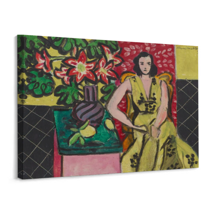 #FN65004 Henri Matisse-Seated Woman with a Vase of Amaryllis